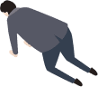 倒れている男性